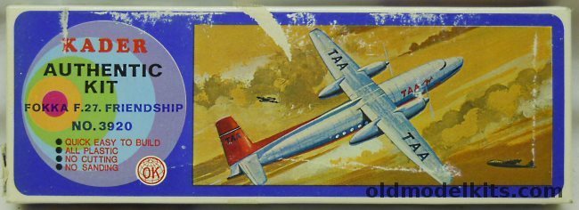 Kader 1/144 Fairchild F-27 - TAA, 3920 plastic model kit